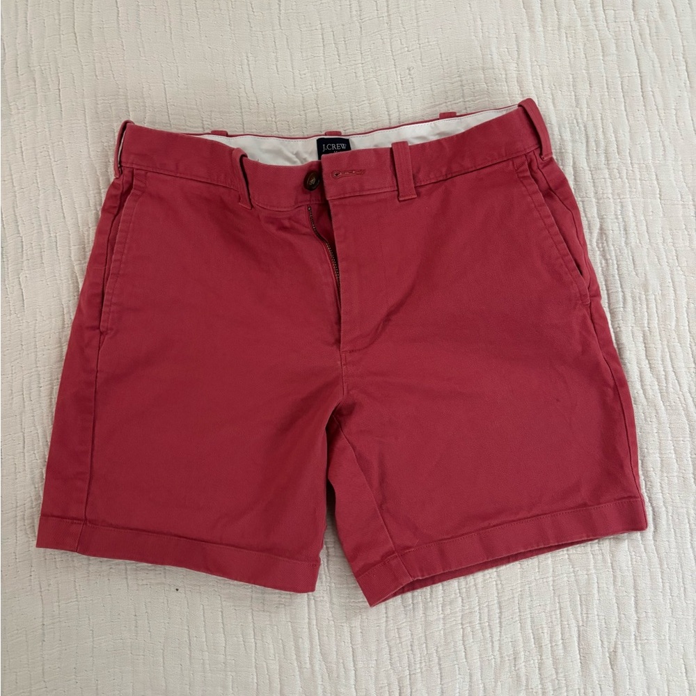 J.Crew Nantucket Red 7 Inch Chino Shorts